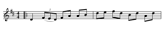 The Melodious Foot of the Glen - staff notation