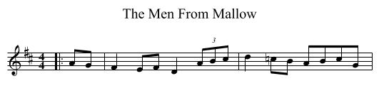 The Men From Mallow - staff notation
