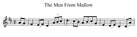 The Men From Mallow - staff notation