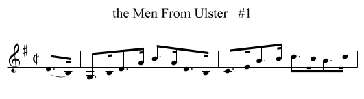 the Men From Ulster   #1 - staff notation