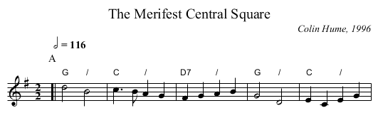 The Merifest Central Square - staff notation