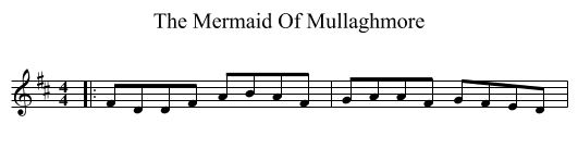 The Mermaid Of Mullaghmore - staff notation