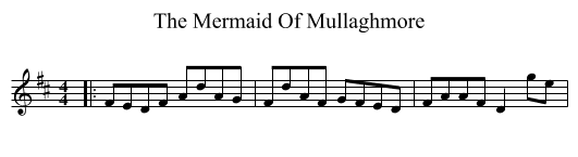 The Mermaid Of Mullaghmore - staff notation
