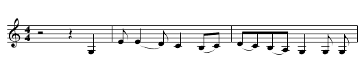 The Mermaid - staff notation