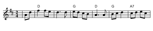 The Mermaid - staff notation