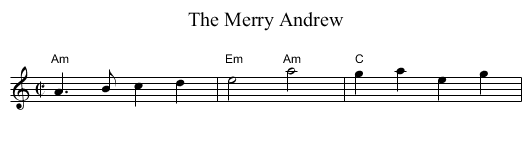 The Merry Andrew - staff notation