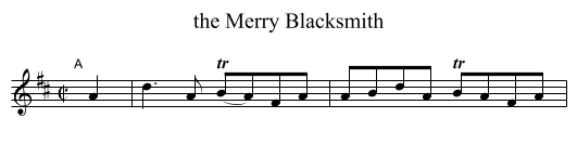 the Merry Blacksmith - staff notation