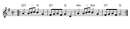 the Merry Christmas    (G) - staff notation