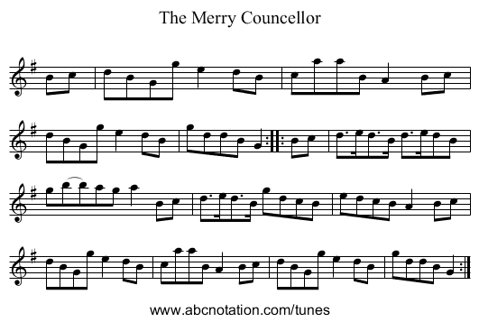 The Merry Councellor - staff notation