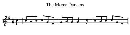 The Merry Dancers - staff notation