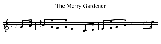 The Merry Gardener - staff notation