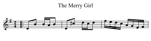 The Merry Girl - staff notation