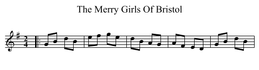The Merry Girls Of Bristol - staff notation
