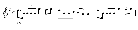 The Merry Harriers   (1st Setting)  (reel) 1338 - staff notation