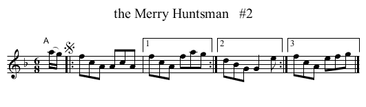 the Merry Huntsman   #2 - staff notation