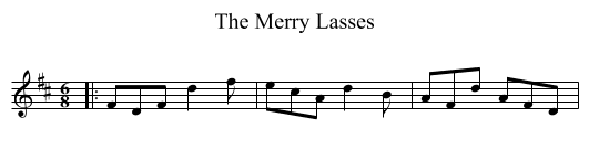 The Merry Lasses - staff notation