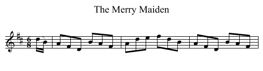 The Merry Maiden - staff notation