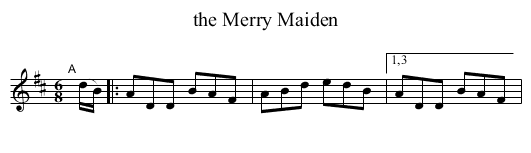 the Merry Maiden - staff notation