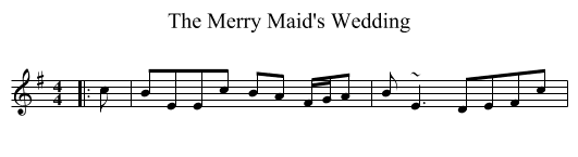 The Merry Maid's Wedding - staff notation