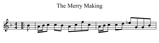 The Merry Making - staff notation