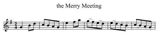 the Merry Meeting - staff notation