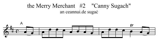 the Merry Merchant   #2    Canny Sugach - staff notation