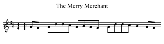 The Merry Merchant - staff notation