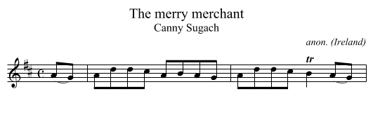 The merry merchant - staff notation