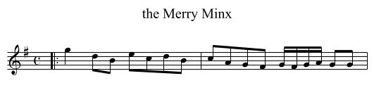 the Merry Minx - staff notation