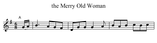 the Merry Old Woman - staff notation