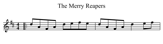 The Merry Reapers - staff notation