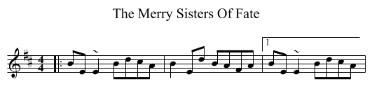 The Merry Sisters Of Fate - staff notation