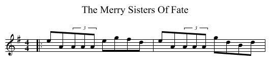 The Merry Sisters Of Fate - staff notation
