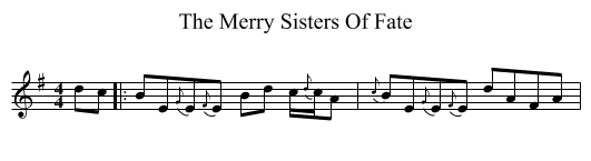 The Merry Sisters Of Fate - staff notation