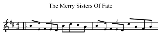 The Merry Sisters Of Fate - staff notation