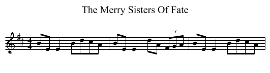 The Merry Sisters Of Fate - staff notation