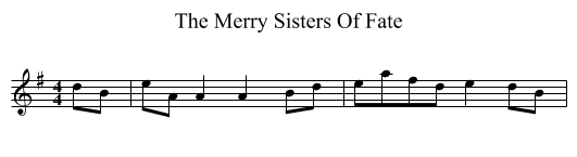 The Merry Sisters Of Fate - staff notation