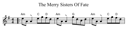 The Merry Sisters Of Fate - staff notation