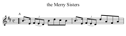 the Merry Sisters - staff notation
