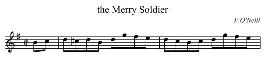 the Merry Soldier - staff notation