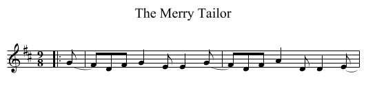 The Merry Tailor - staff notation