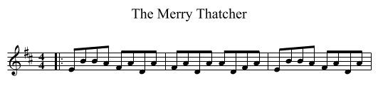 The Merry Thatcher - staff notation