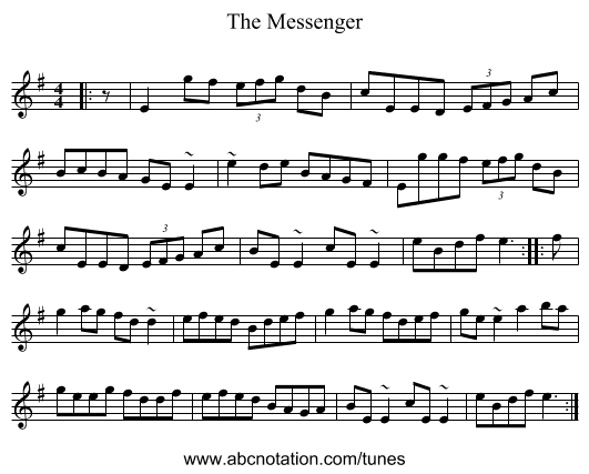 The Messenger - staff notation