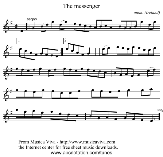The messenger - staff notation