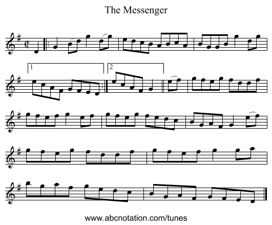 The Messenger - staff notation
