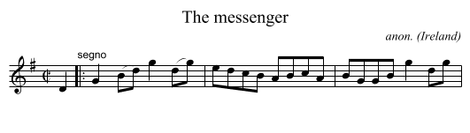 The messenger - staff notation
