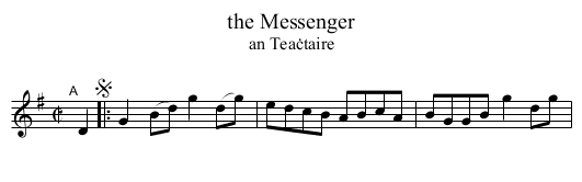 the Messenger - staff notation