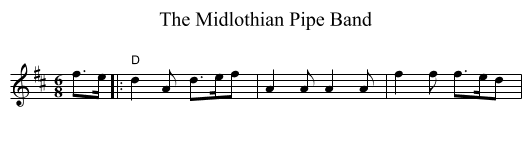 The Midlothian Pipe Band - staff notation