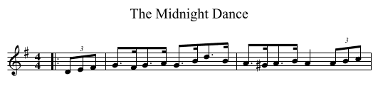 The Midnight Dance - staff notation