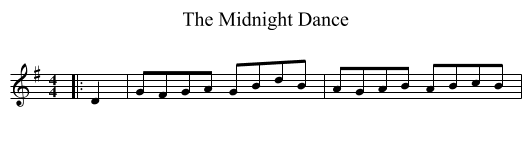 The Midnight Dance - staff notation